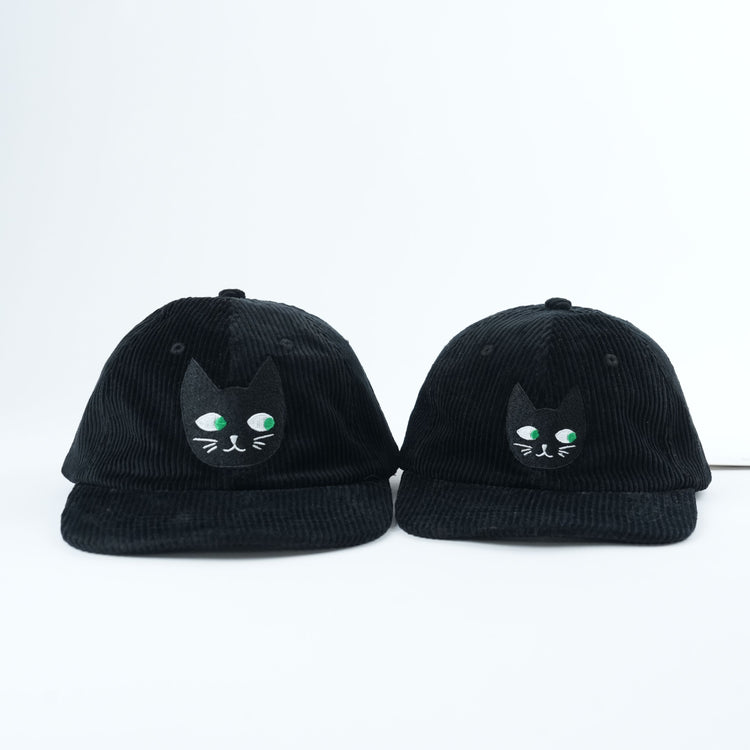 Adult Black Cat Corduroy Hat