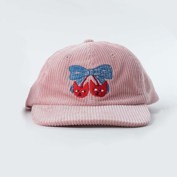 Kids Cherry Cat Corduroy Hat