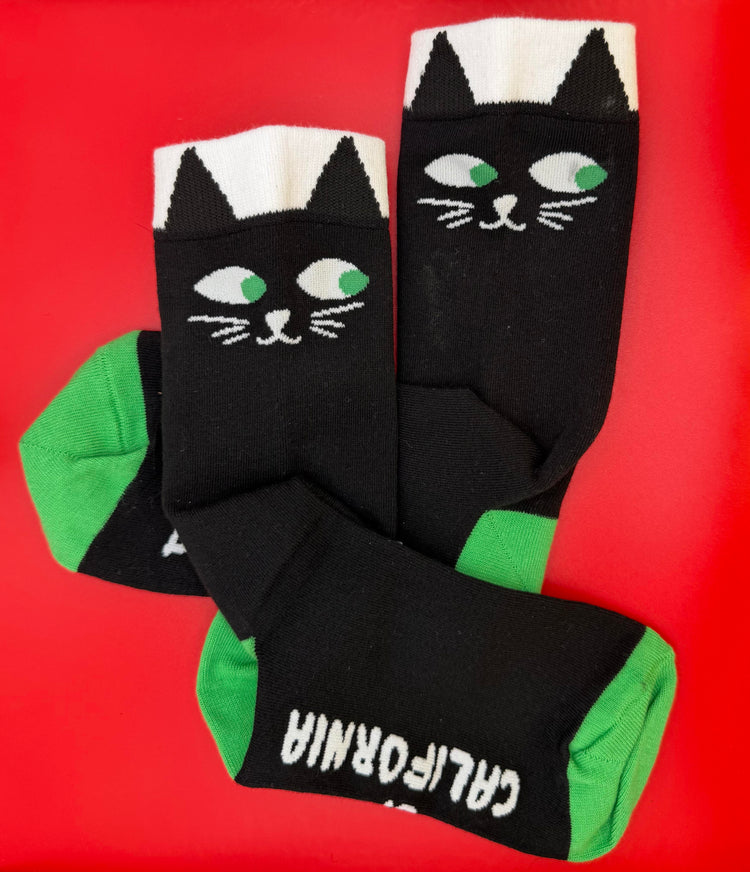 ADULT Black Cat Socks