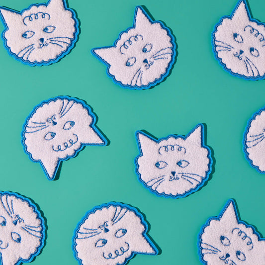 Cloud Cat Chenille Head Patch