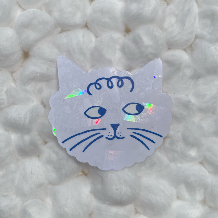 Cloud Cat Rainbow Sun Catcher Sticker