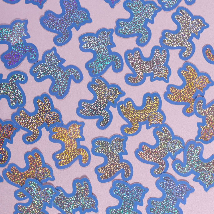 Cloud Cat Glitter Sticker