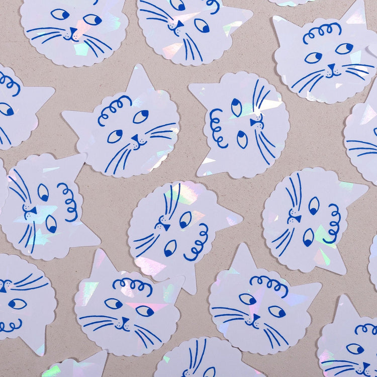 Cloud Cat Rainbow Sun Catcher Sticker