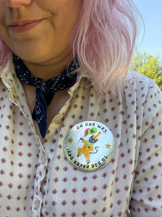 Cat Clown Button