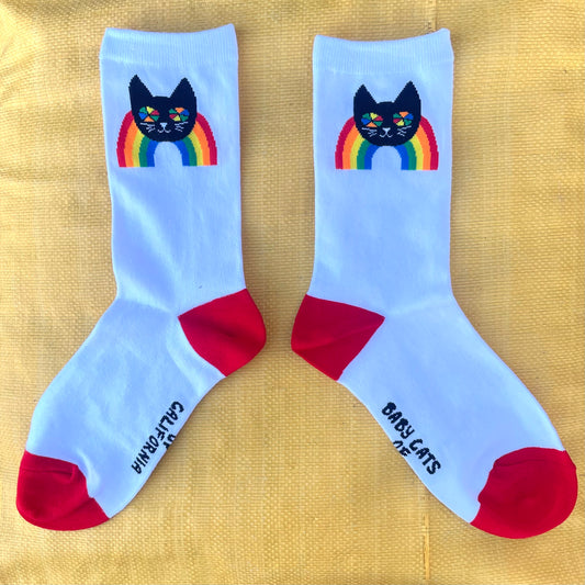 Rainbow Cat Socks