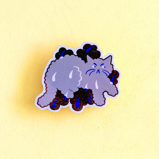 Sad Cloud Cat Sticker