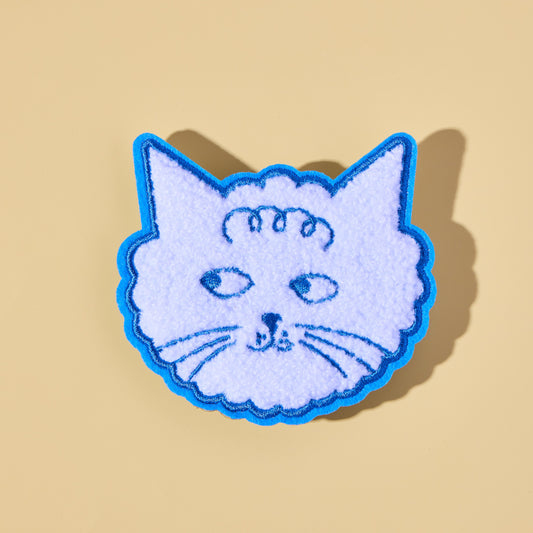 Cloud Cat Chenille Head Patch