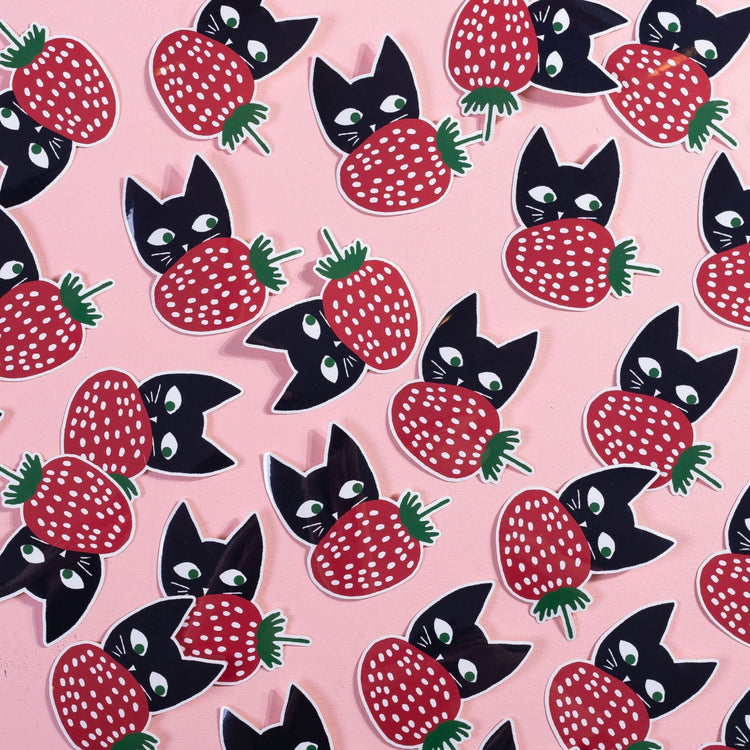 Strawberry Cat Sticker