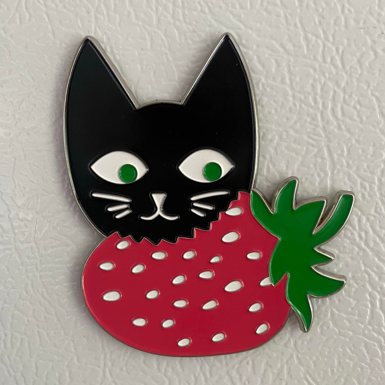 Strawberry Cat Magnet
