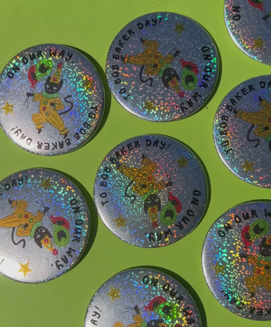 Cat Clown Button